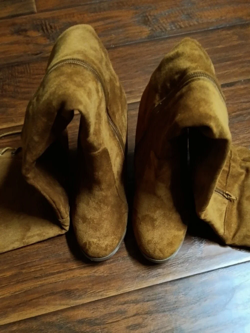 brand new brown suede knee high boots